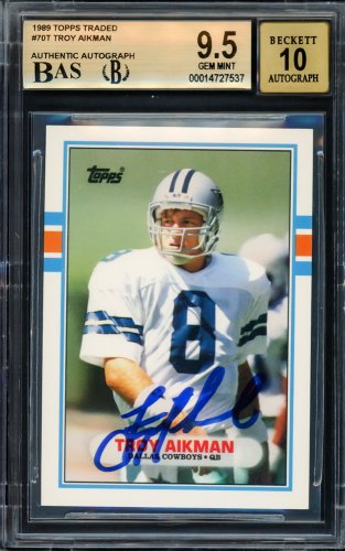 Troy Aikman Signed Dallas Cowboys Fs Eclipse Speed Authentic