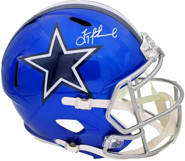 Troy Aikman Autographed Signed Dallas Cowboys Flash Blue Full Size Replica Speed Helmet Beckett Beckett Qr #197456