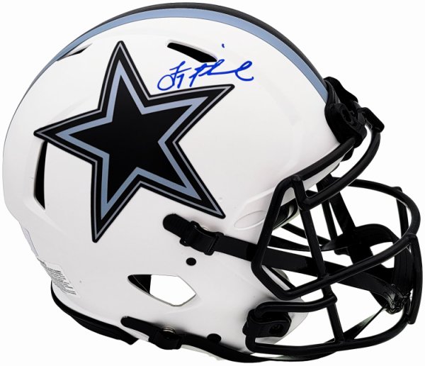 Troy Aikman Autographed Signed Dallas Cowboys Lunar Eclipse White Full Size Authentic Speed Helmet Beckett Beckett Qr #201540
