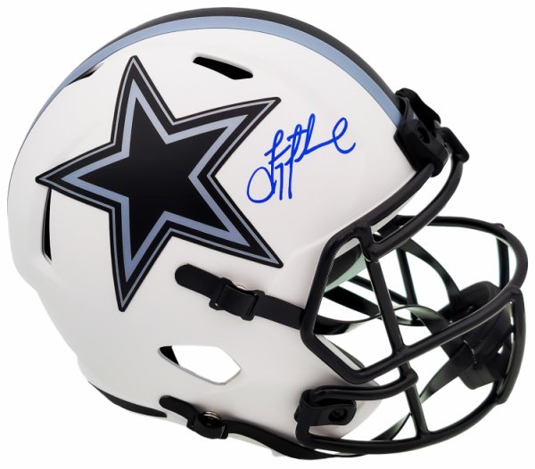 Troy Aikman Autographed Signed Dallas Cowboys Lunar Eclipse White Full Size Replica Speed Helmet Beckett Beckett Qr #202949