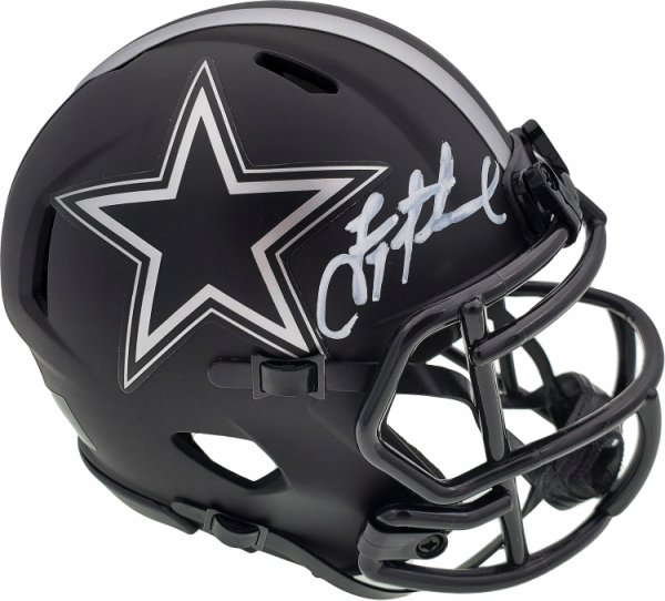 Troy Aikman Autographed Signed Eclipse Black Dallas Cowboys Speed Mini Helmet Beckett Beckett #178332