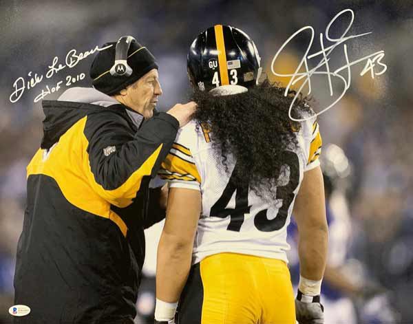 TROY POLAMALU PITTSBURGH STEELERS SIGNED JERSEY BECKETT WITNESSED XL