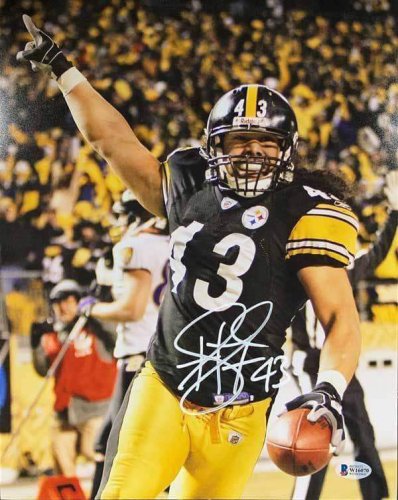 Troy Polamalu Signed Pittsburgh Steelers Jersey (JSA COA) 8xPro Bowl Def.  Back