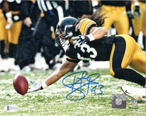 Pittsburgh Steelers Troy Polamalu Autographed Black Jersey Beckett