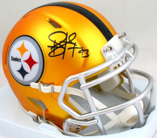 : Jack Lambert Autographed Steelers Blaze Mini Helmet W