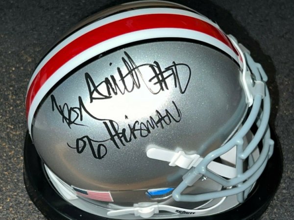 Troy Smith Autographed Signed Ohio State Buckeyes 96 Heisman JSA Mini Helmet