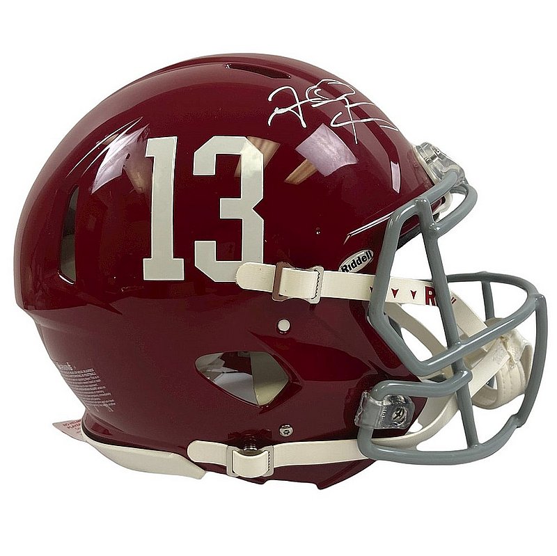 Tua Tagovailoa Alabama Crimson Tide Fanatics Authentic Autographed Riddell Speed Helmet with 17 Champs Inscription