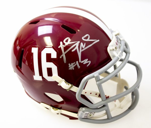 Tua Tagovailoa Signed Alabama Crimson Tide Logo Football (JSA COA