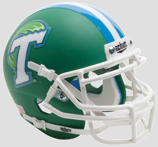 Tulane Green Wave Full Xp Replica Football Helmet Schutt Green
