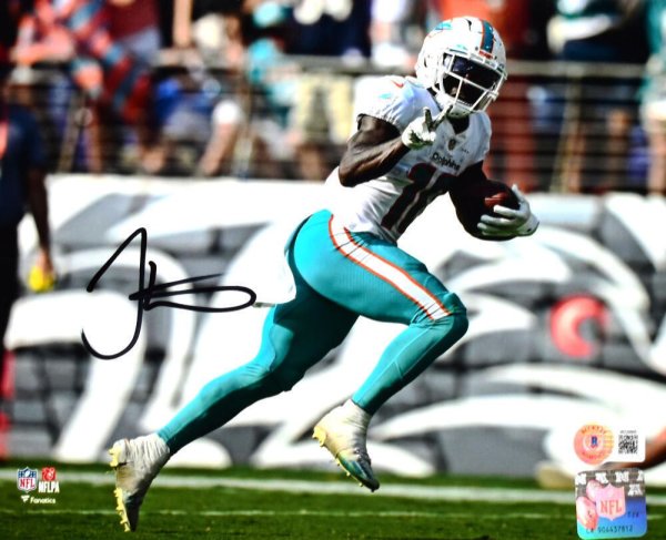 Tyreek Hill Miami Dolphins Autographed Teal Nike Throwback Limited Jersey