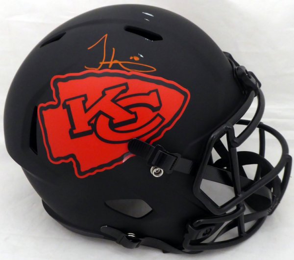 Tyreek Hill Autographed Signed Kansas City Chiefs Black Eclipse Full Size Speed Replica Helmet ...