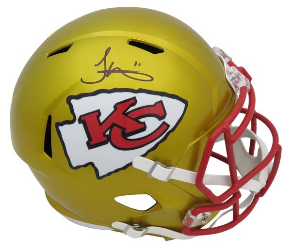 Tyreek Hill Kansas City Chiefs Signed Autograph RARE AMP Black Full Size Speed Helmet JSA Witnessed Certified 