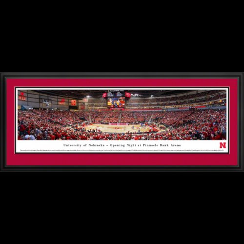 University Of Nebraska Huskers (Basketball) Deluxe Framed Stadium Panoramic