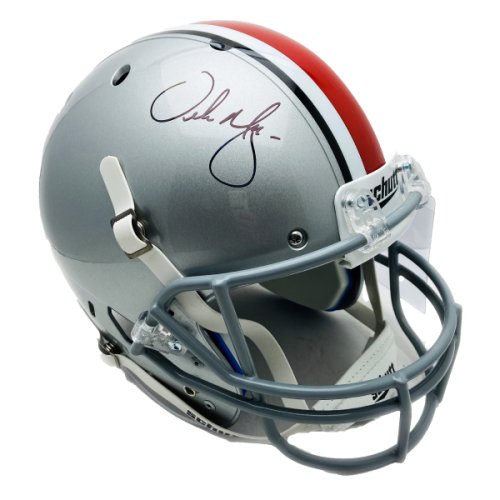 Urban Meyer Autographed Signed Ohio State Silver Schutt Replica Full