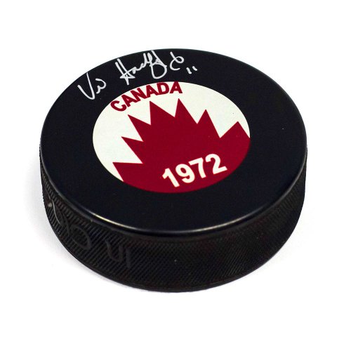 Vic Hadfield Team Canada Autographed Signed 1972 Summit Series Hockey Puck