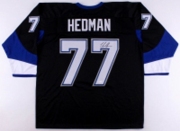Victor Hedman Autographed Signed Lightning Black Jersey Jsa