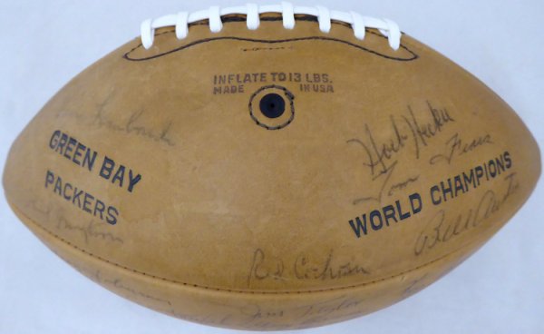 Vince Lombardi Autographed Signed 1962 Green Bay Packers Football With 42 Signatures Including & Bart Starr Beckett Beckett