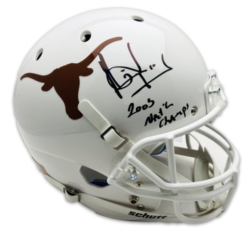 Vince Young Autographed Signed Texas Longhorns White Schutt Replica 2005 National Champs Full Size Helmet- PSA/DNA Authentic
