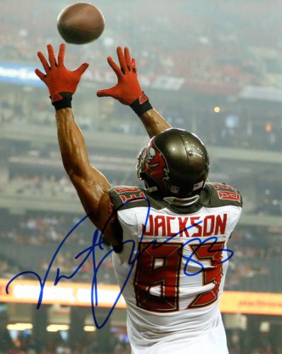 Vincent Jackson Signed Tampa Bay Buccaneers Throwback Jersey 11x14 Photo  Proof