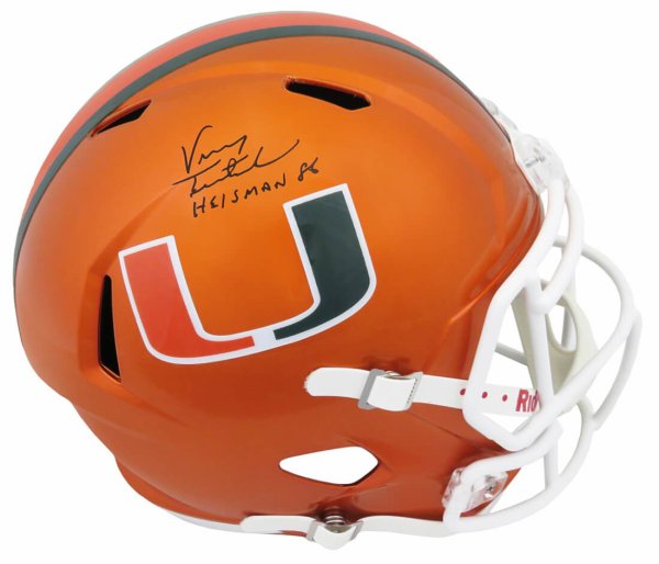 Vinny Testaverde Signed Autographed Miami Hurricanes Custom Jersey Inscribed  Heisman 86 TRISTAR at 's Sports Collectibles Store