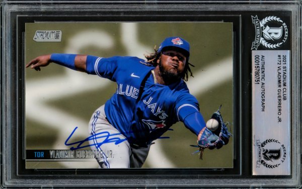 Lids Vladimir Guerrero Jr. Toronto Blue Jays Fanatics Authentic Autographed  16 x 20 Hitting in White Jersey Photograph