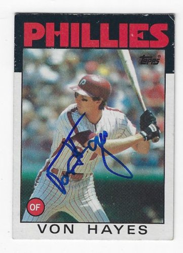 Autographed VON HAYES Philadelphia Phillies 1983 O-Pee-Chee Card