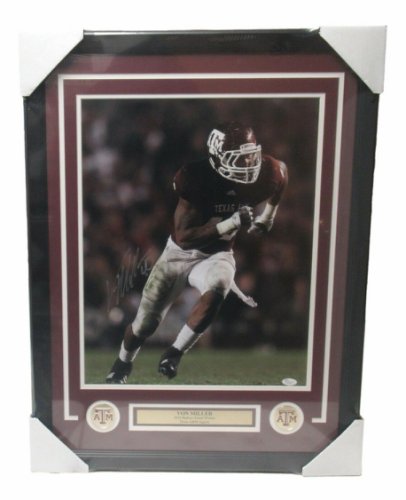 Von Miller Autographed Signed 16X20 Photo Framed Texas A&M Aggies JSA