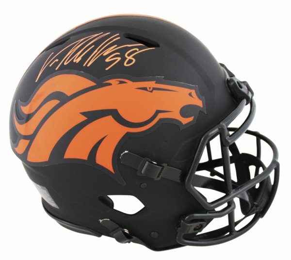 Von Miller Autographed Signed Broncos Eclipse Full Size Speed Proline Helmet JSA Witness
