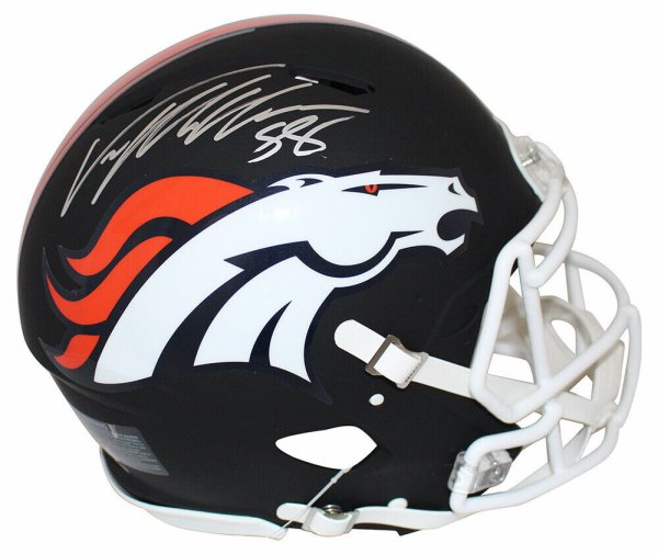 Von Miller Autographed Signed Denver Broncos Authentic Black Matte Helmet JSA