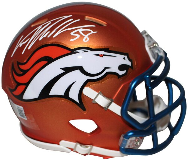 Von Miller Autographed Signed Denver Broncos Blaze Mini Helmet Beckett