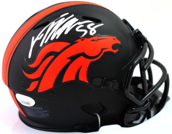 Von Miller Autographed Signed Denver Broncos Eclipse Speed Mini Helmet - JSA W Auth Silver