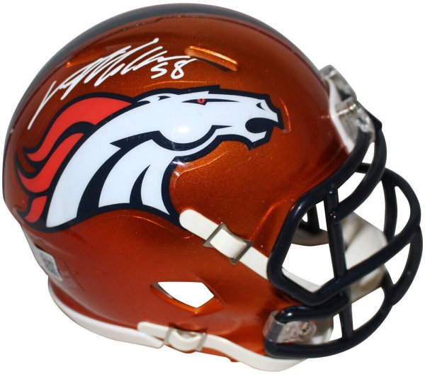 Von Miller Autographed Signed Denver Broncos Flash Mini Helmet Beckett