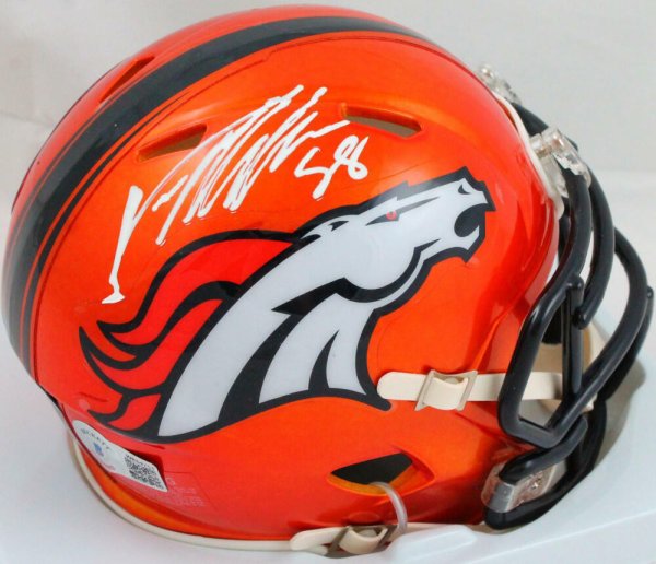 Von Miller Autographed Signed Denver Broncos Flash Speed Mini Helmet-Beckett W Hologram