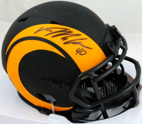 Von Miller Autographed Signed Los Angeles Rams Eclipse Speed Mini Helmet-Beckett W Holo