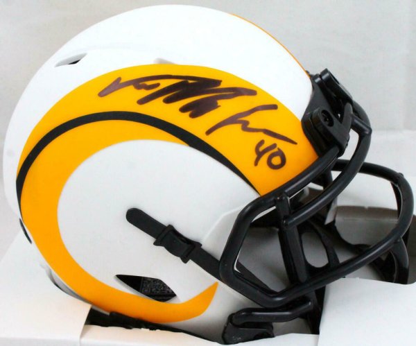 Von Miller Autographed Signed Los Angeles Rams Lunar Speed Mini Helmet-Beckett W Holo