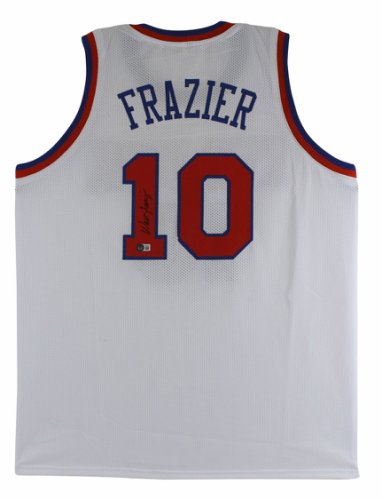 Walt Frazier Autographed Signed Authentic White Pro Style Jersey Beckett Witnessed