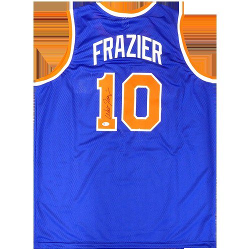 Walt Frazier Autographed Signed New York (Blue #10) Custom Jersey - JSA