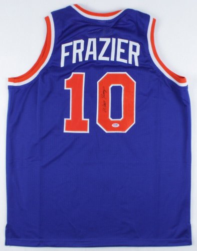 Walt Frazier Autographed Signed New York Knicks Jersey (PSA COA) 2 NBA Champion (1970,1973)