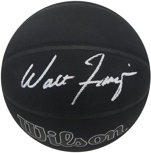 Walt Frazier Autographed Signed Wilson 75th Anniversary Logo Black NBA Basketball