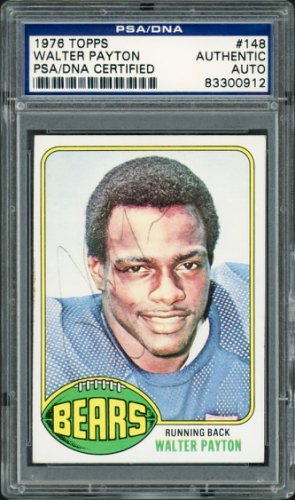 Walter Payton Autographed Signed 1976 Topps Rookie Card #148 Chicago Bears PSA/DNA