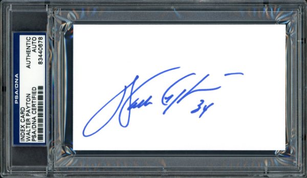 Walter Payton autographed card