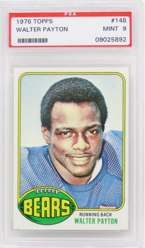 Walter Payton (Chicago Bears) 1976 Topps Football #148 RC Rookie Card - PSA 9 Mint (C)