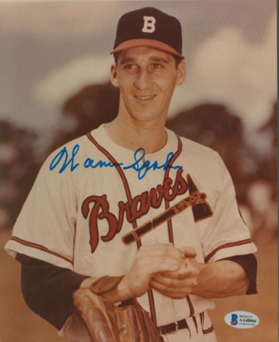 Warren Spahn Autographed Boston Braves Baseball 8x10 Photo