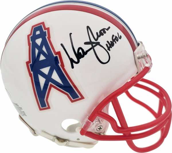 Houston Oilers Warren Moon Autographed White Jersey MCS Holo