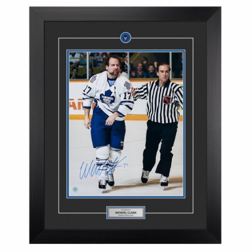 Wendel Clark Toronto Maple Leafs Autographed Signed Hockey 26x32 Frame