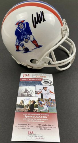 Wes Welker Autographed Signed Mini Helmet Riddell Throwback New England Patriots Jsa