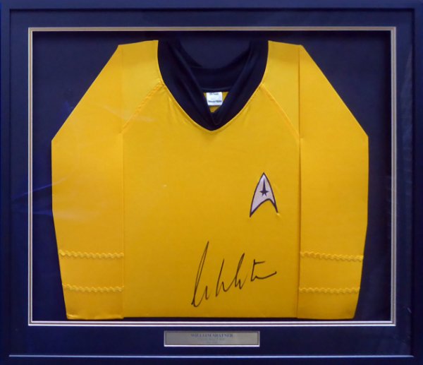 William Shatner Autographed Signed Framed Star Trek Uniform Shirt JSA #185077