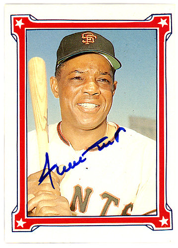 willie mays signed jersey
