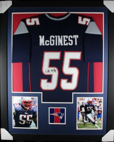 Willie McGinest Signed Patriots Jersey (Beckett COA) 3xSuper Bowl Champion