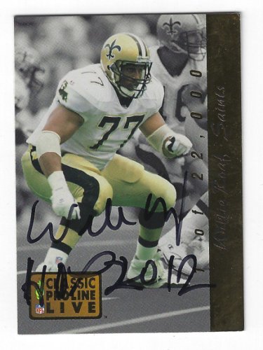 GORGEOUS HOF NEW ORLEANS SAINTS WILLIE ROAF SIGNED AUTO CARD NO FAKE